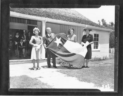 Flag presentation from H. Lowman to Mrs. H. Martin, 1943