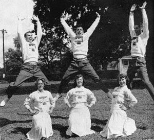 Cheerleaders posing