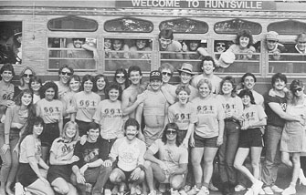 Posing with Huntsville Trolley