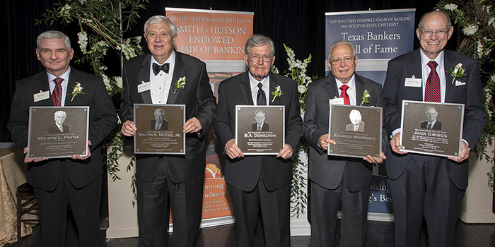 2017 Texas Bankers Hall of Fame Honorees