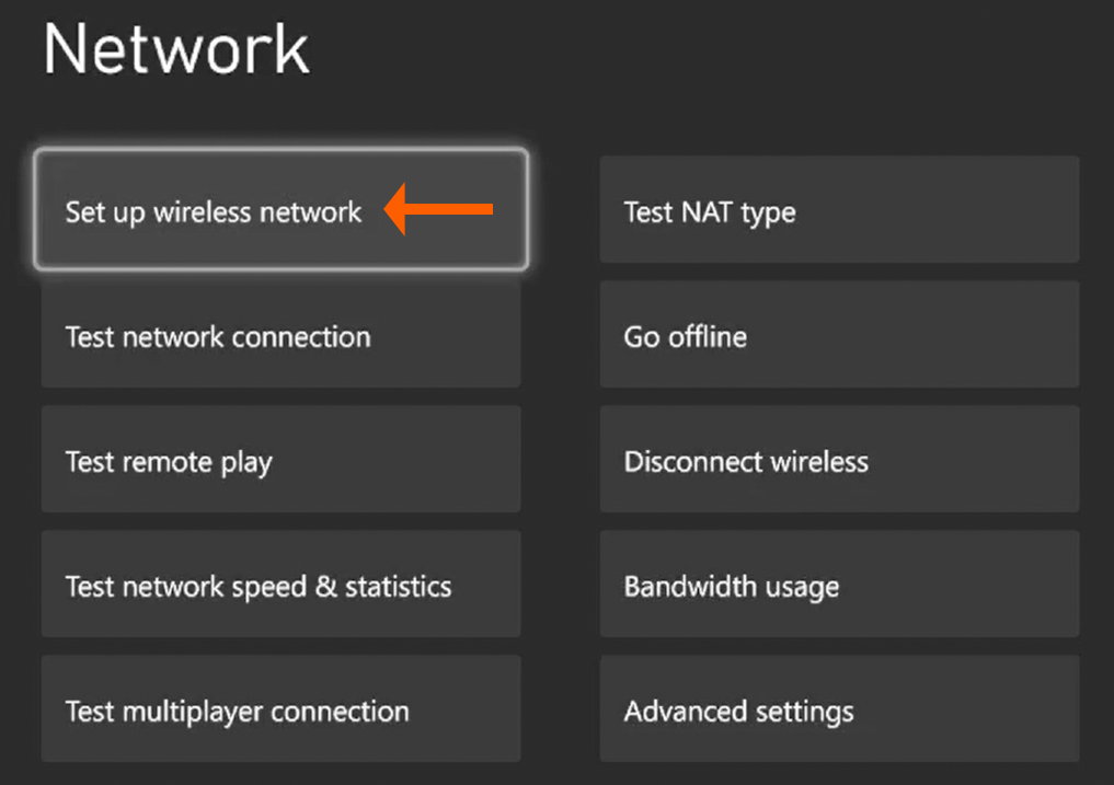 Xbox Select New Network