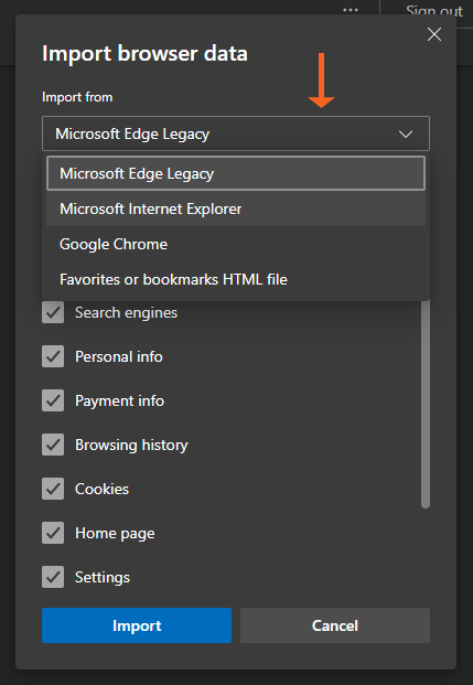 Edge Select Browser