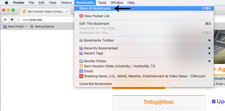 Mac Firefox Bookmarks
