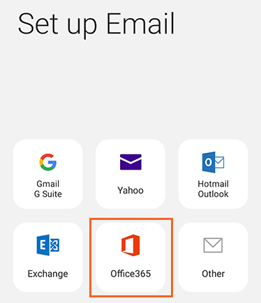 3.Android Mail Select Office 365