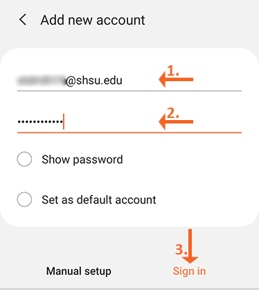 4.Android Mail Account Info Signin