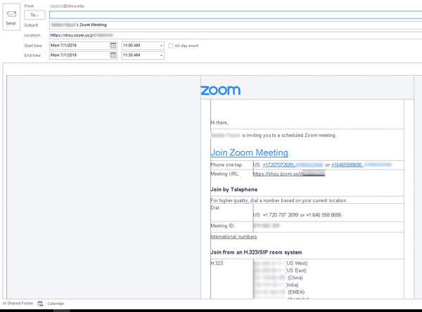 Zoom Meeting Invite