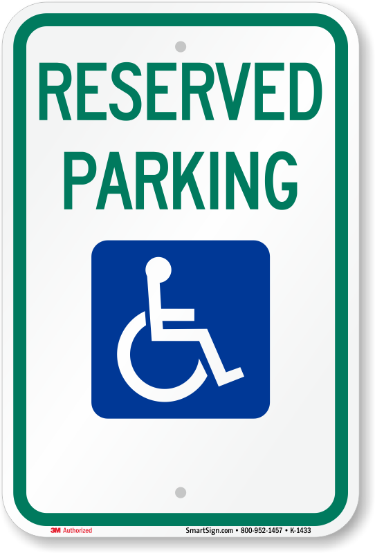 texas official handicap sign
