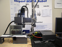 Mentor robot in the Sower Business Technology Lab at SHSU