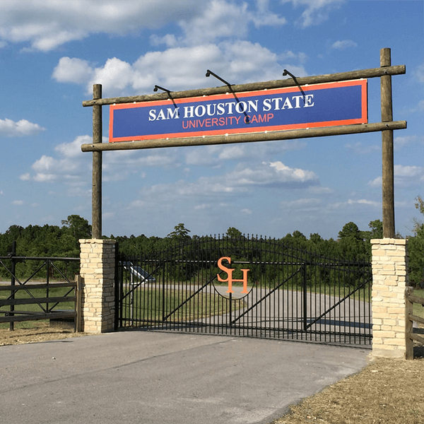 SHSU Camp Entrance Gate
