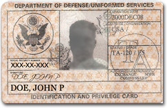 How do you find a local military ID card office?