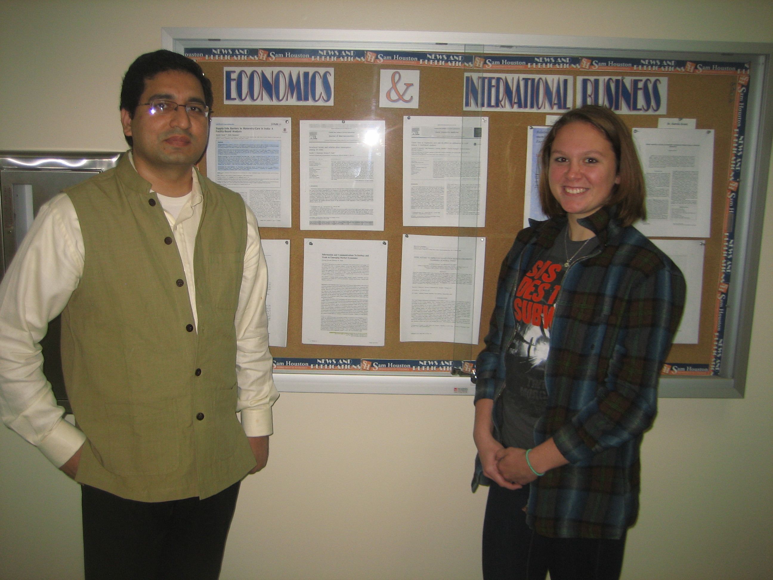 Santosh Kumar and undergraduate research student Madison Becker worked together on a FAST grant