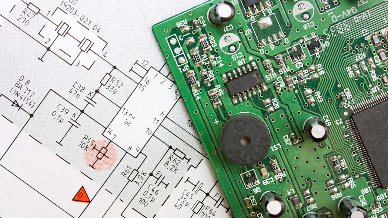 Learn to read, use, and draw electronics schematics in the Electronics and Computer Engineering Technology degree program.