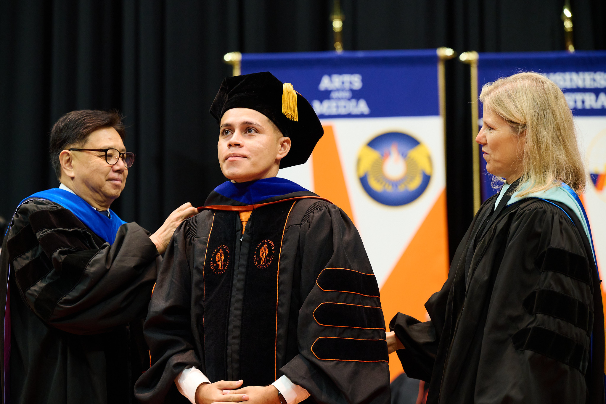 student at commencement