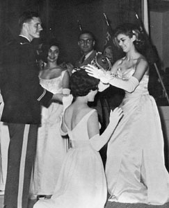 Sweetheart being crowned