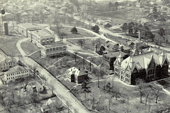 Aerial view of campus.