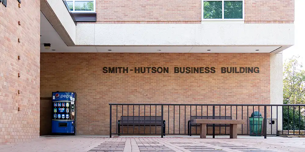 The outside of the Smith-Hutson building.