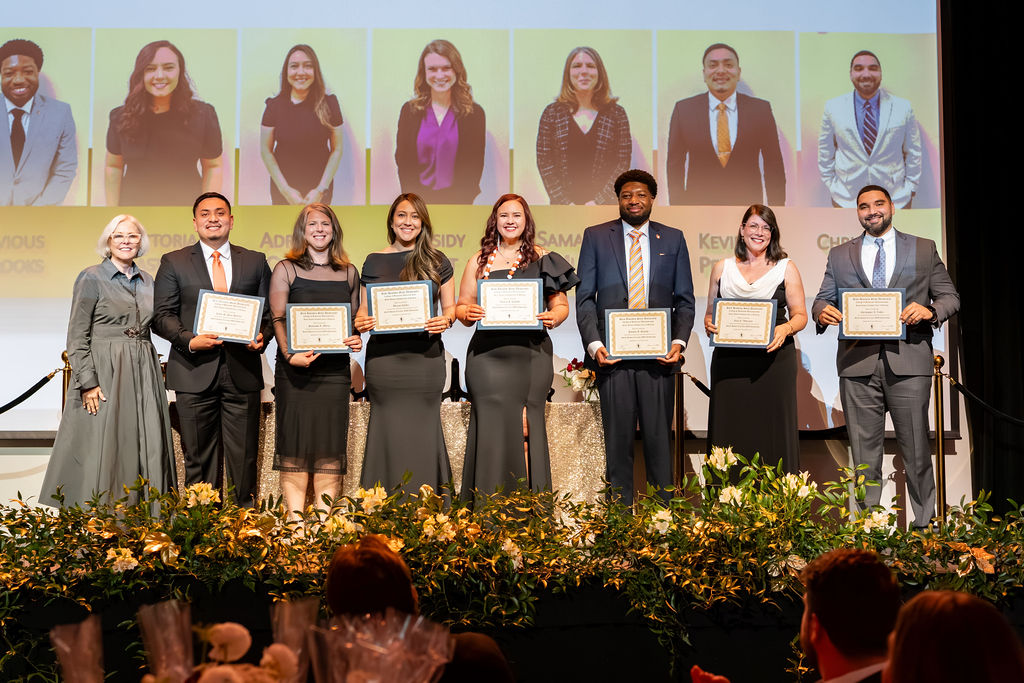 Members posing at the banking gala.