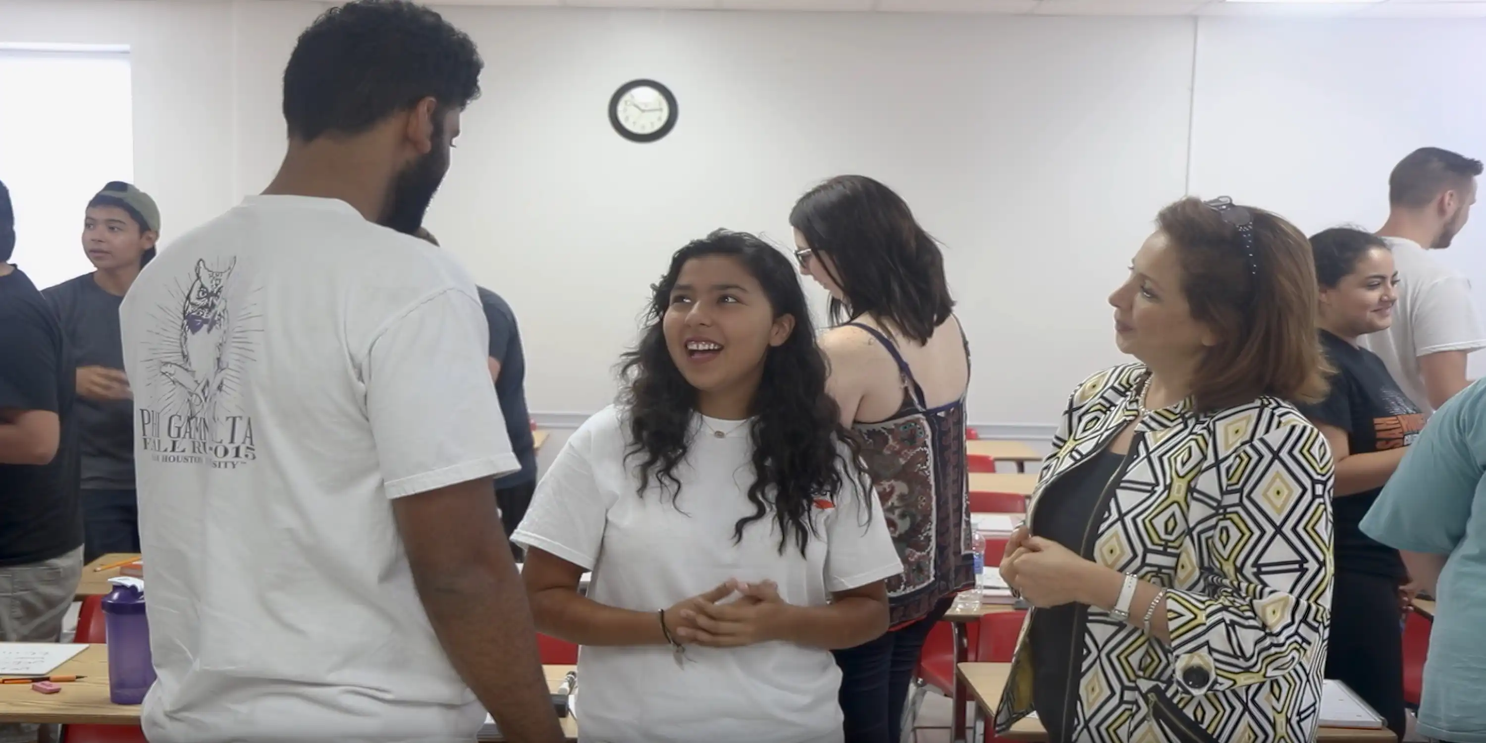 SHSU students practice speaking languages in class.