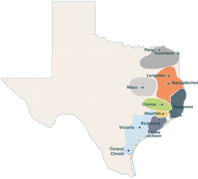 Clinical Rotation Regions | SHSU-COM