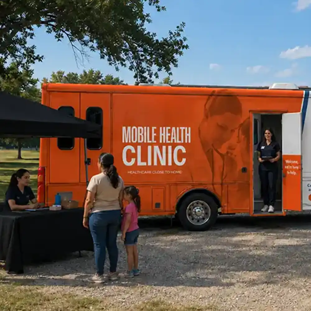 Rendering of mobile health unit