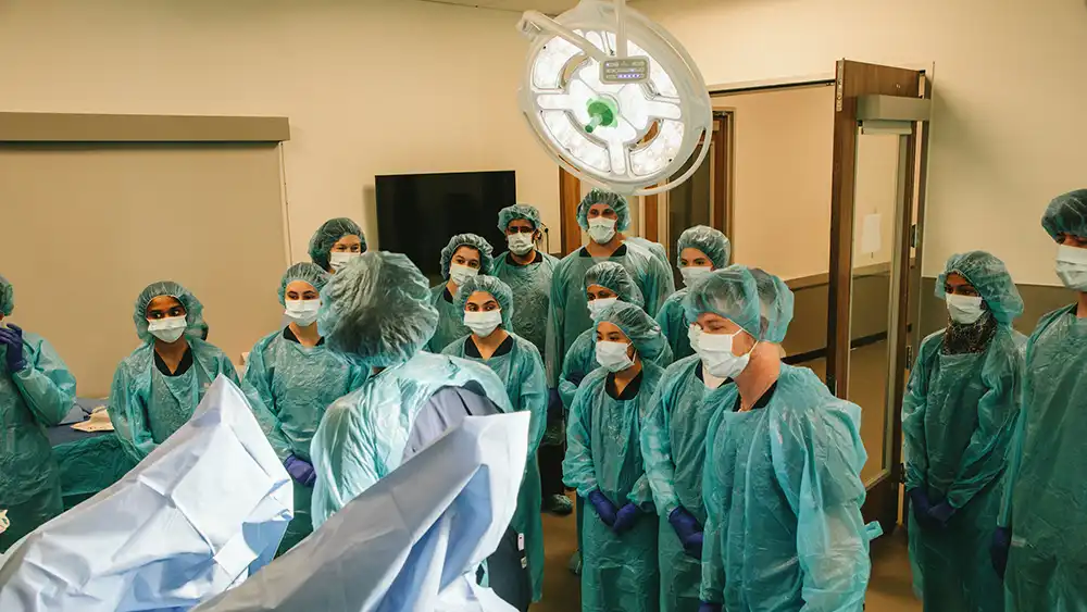 Student doctors in lecture