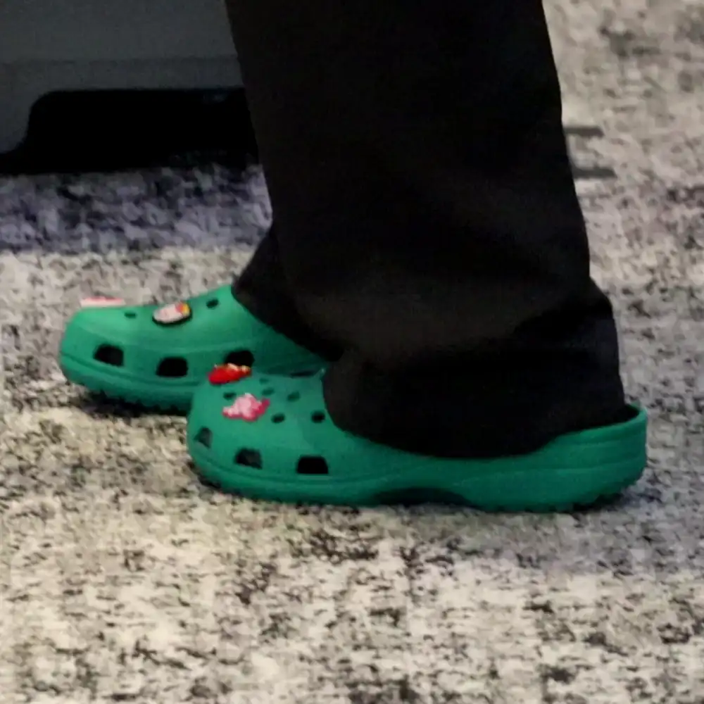 Green crocs