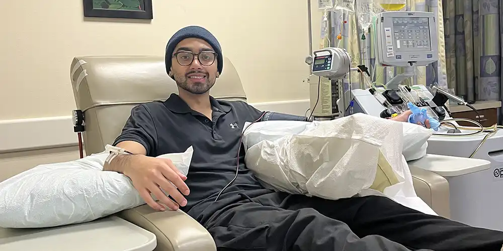 SD Gyalalli donating stem cells