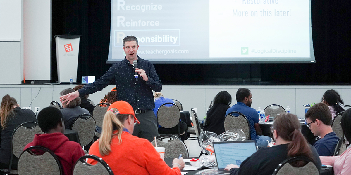 Brad Weinstein speaking to attendees