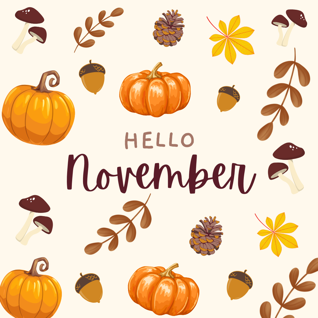 Hello November graphic
