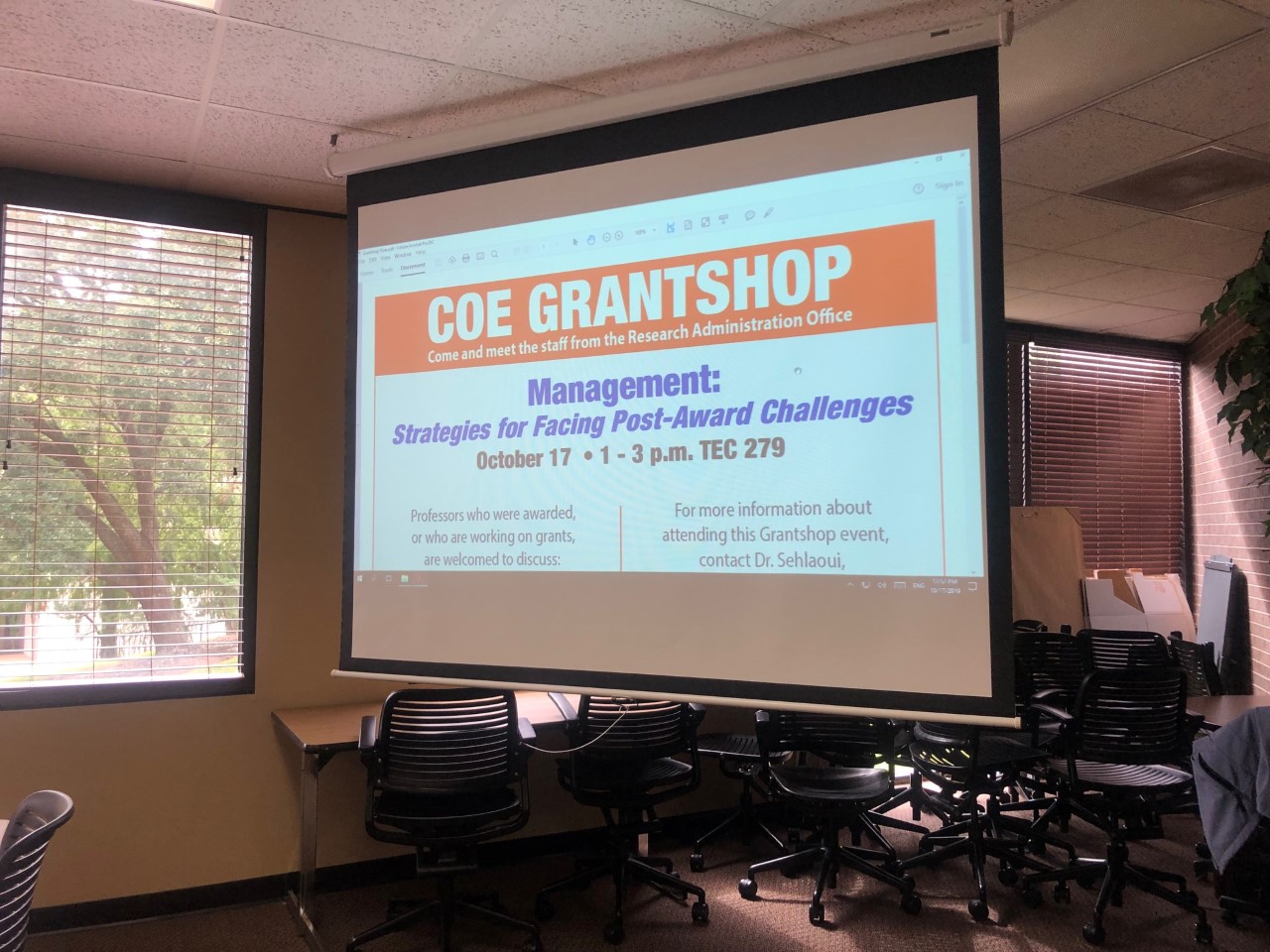 Grantshop Fall 2019