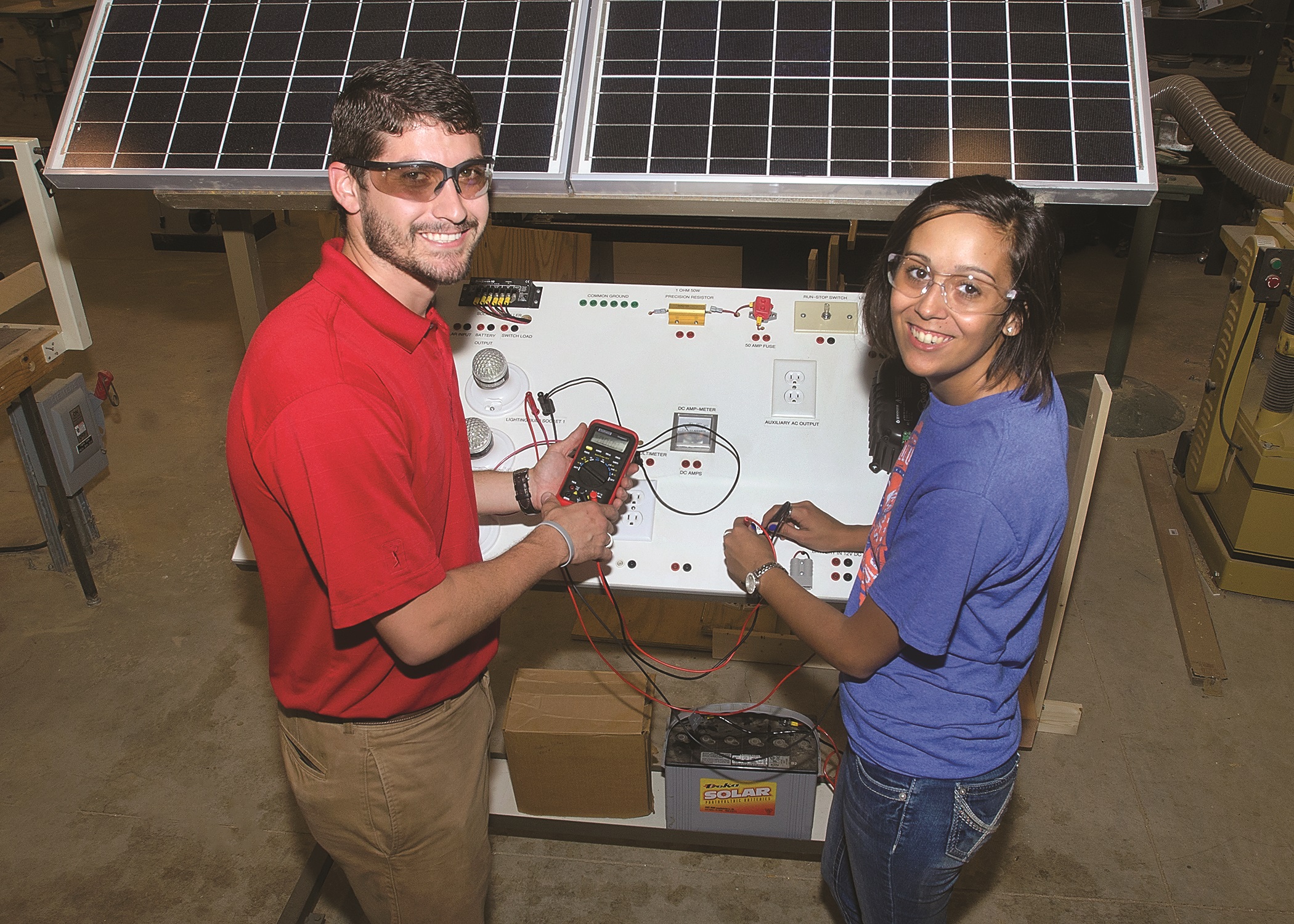 Students work on Solar Panels