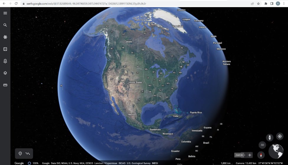 Google Earth Web Browser