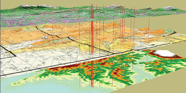 Geographic Information System Multi Layer Map