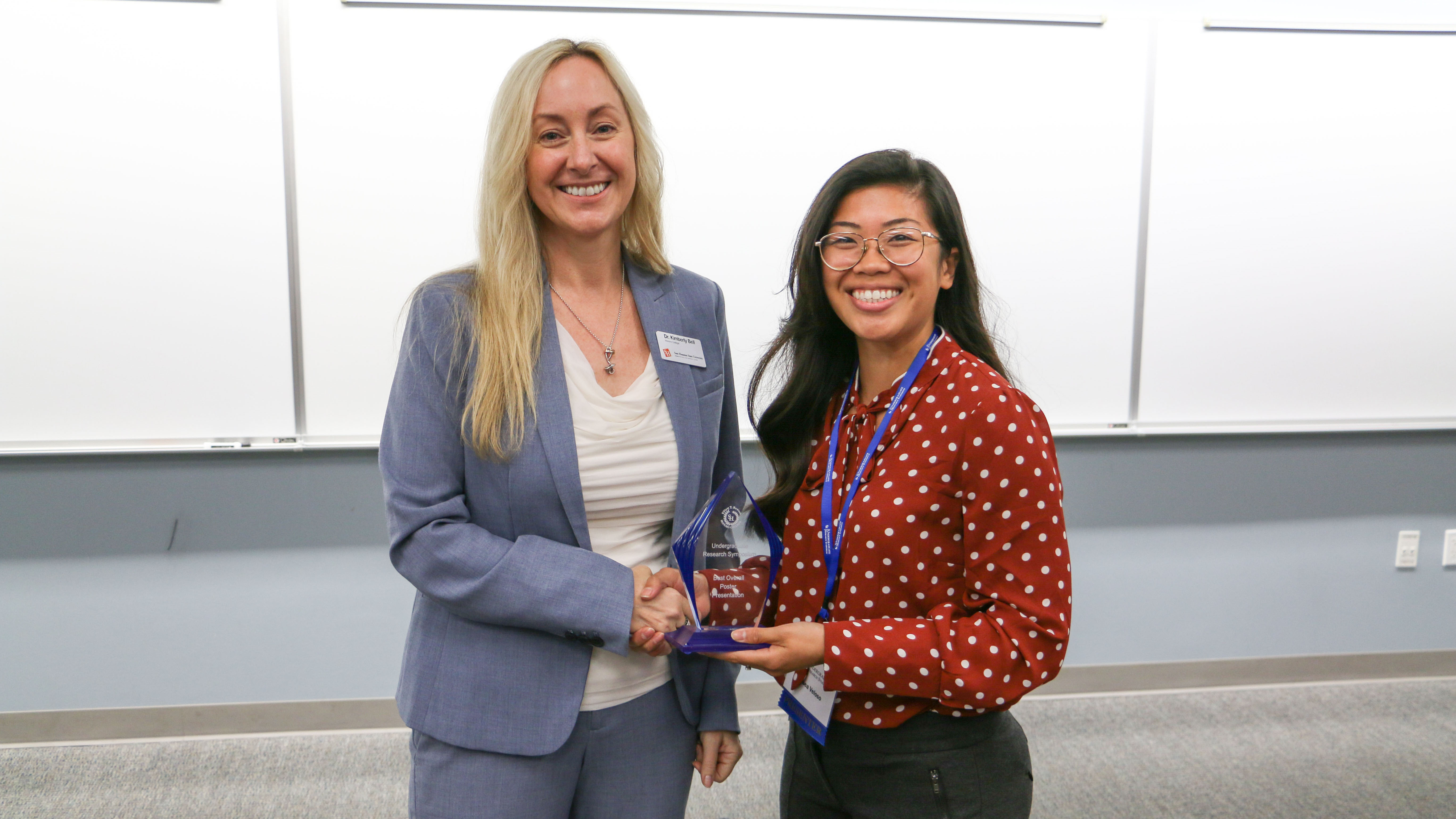 Dr. Kimberly Bell with Award Recipient