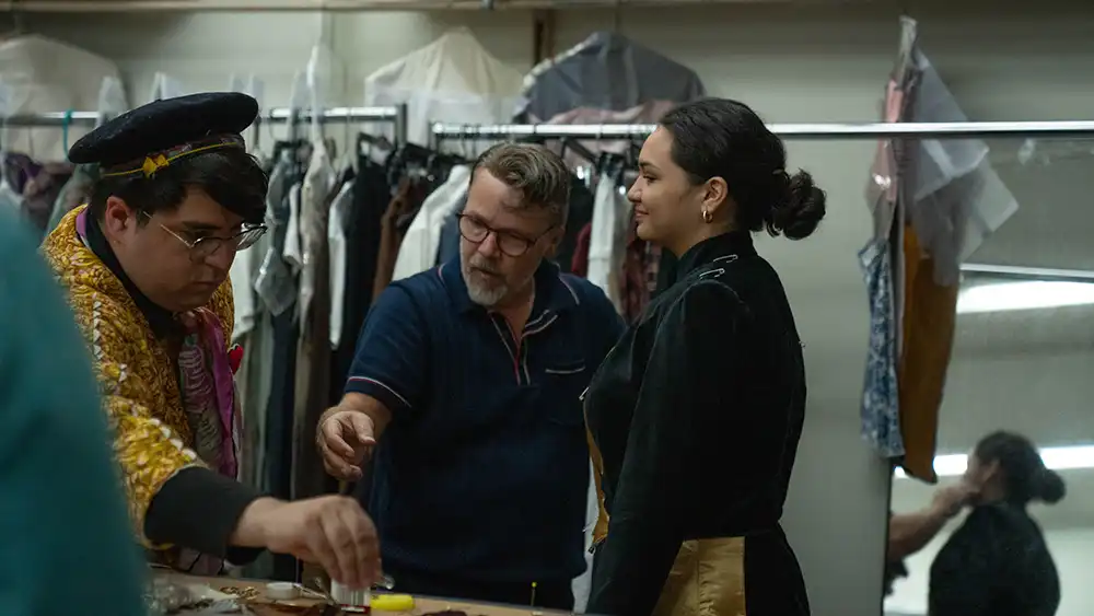 Theatre crew in costume shop