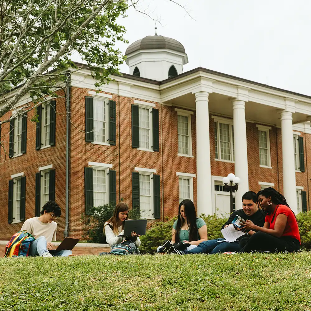 ​​SHSU students study outside on a beautiful Texas day.​ 