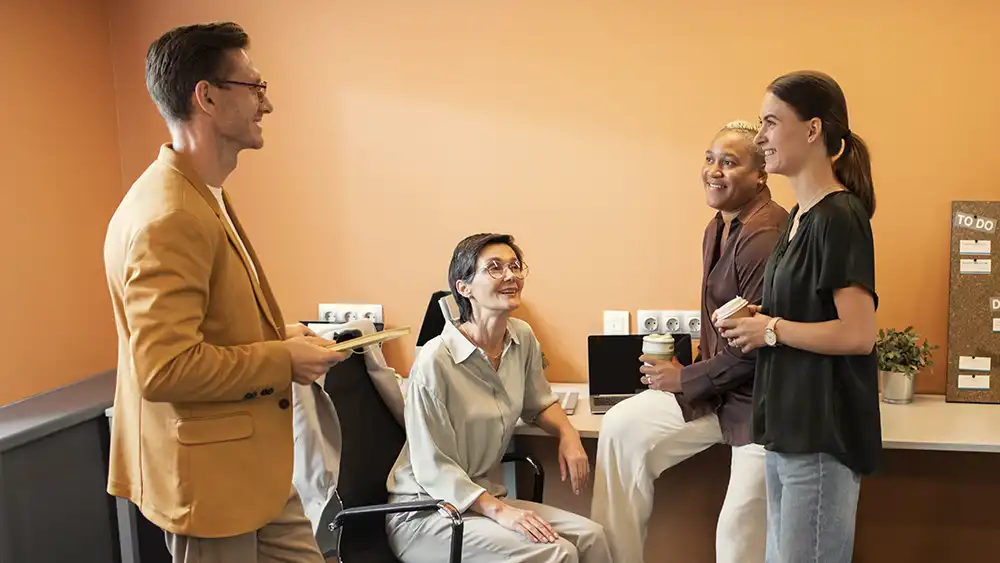 MBA graduate leading a corporate team