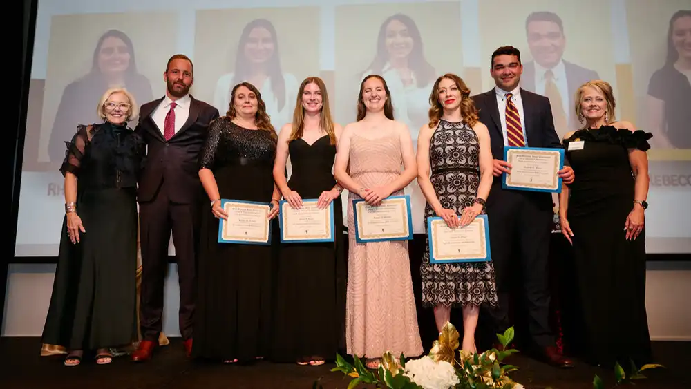 Members posing at the banking gala.