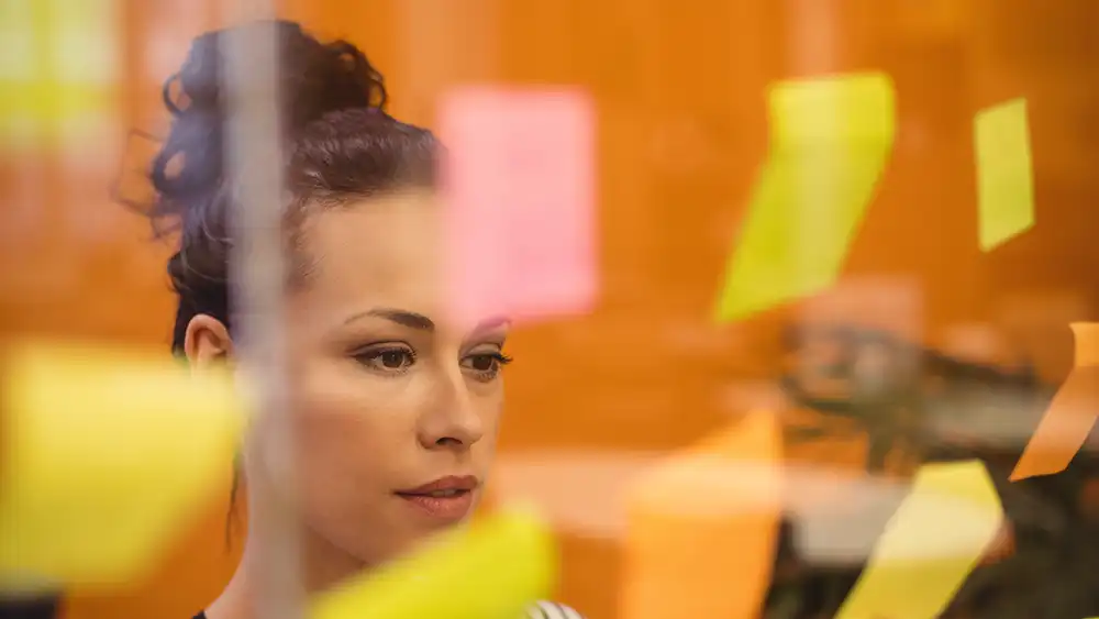 Project manager in project planning session