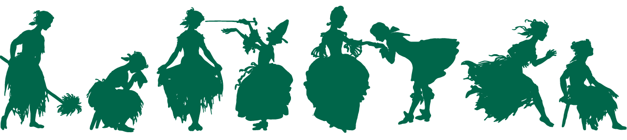 Silhouettes in various poses.