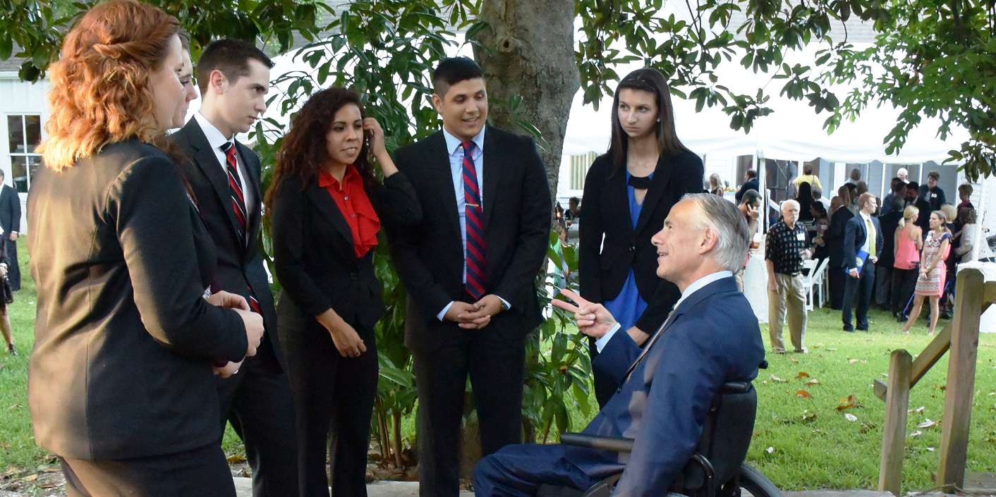 LEAP Center Students Learn Campaigning from Governor Abbott.