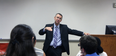 Professor Val Ricks Speaks to Students