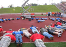 The Cadets Conduct Push-ups after the score.