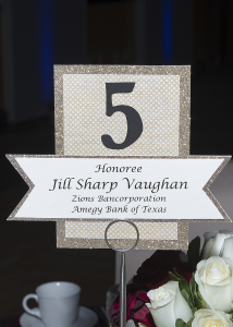 Table marker 5: honoree Vaughan