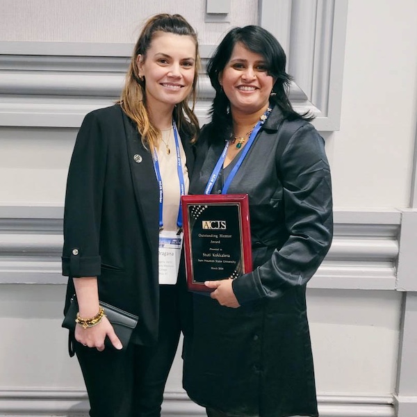 Dragana Derlic and Stuti Kokkalera at the ACJS meeting in Chicago.