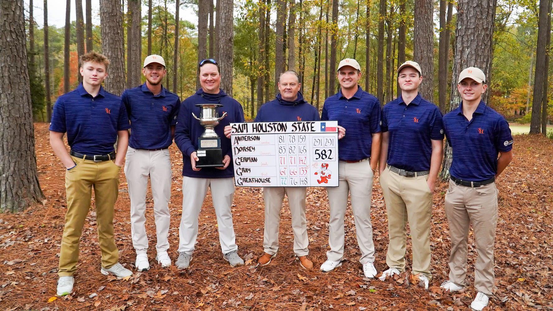 Members of SHSU's PGA Golf Managment Program team pose with the Dr. S. Roland Jones Trophy. (photo courtesy of PGA of America)