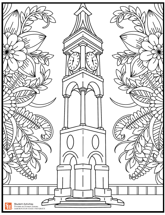 Clocktower coloring sheet