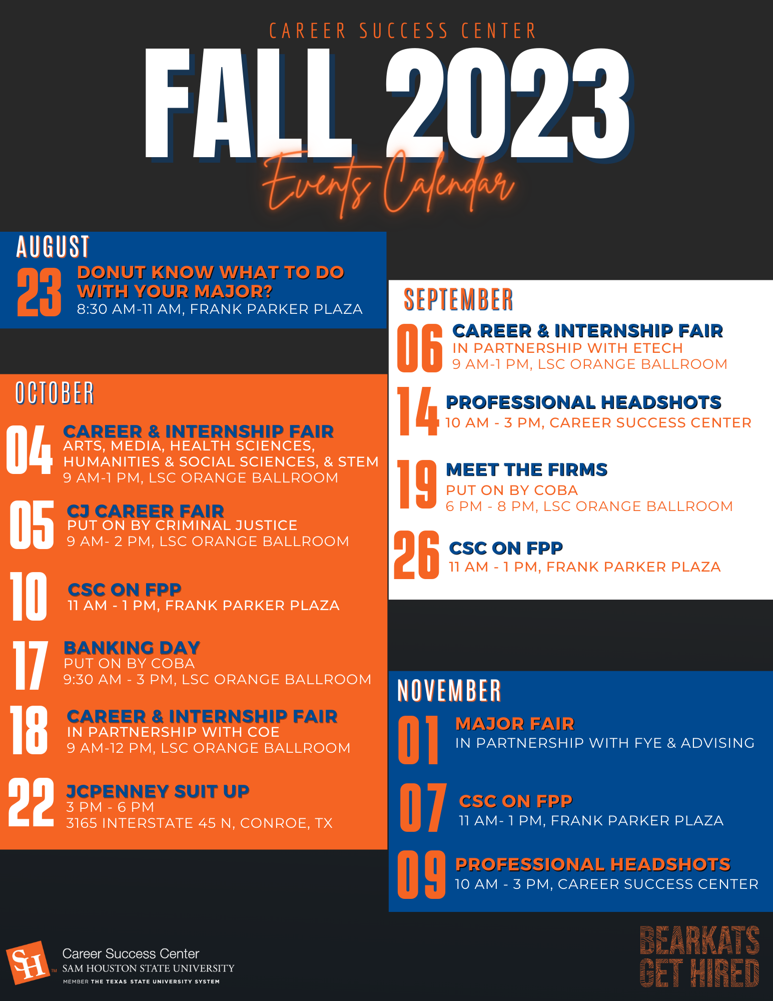 Shsu Finals Schedule Fall 2025