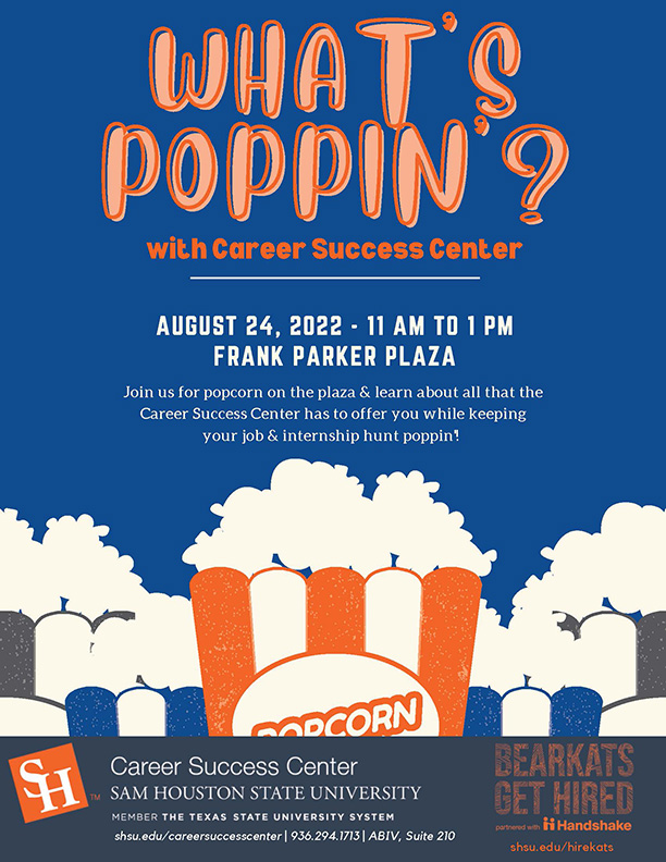 What's Poppin'? With Career Success Center Flyer