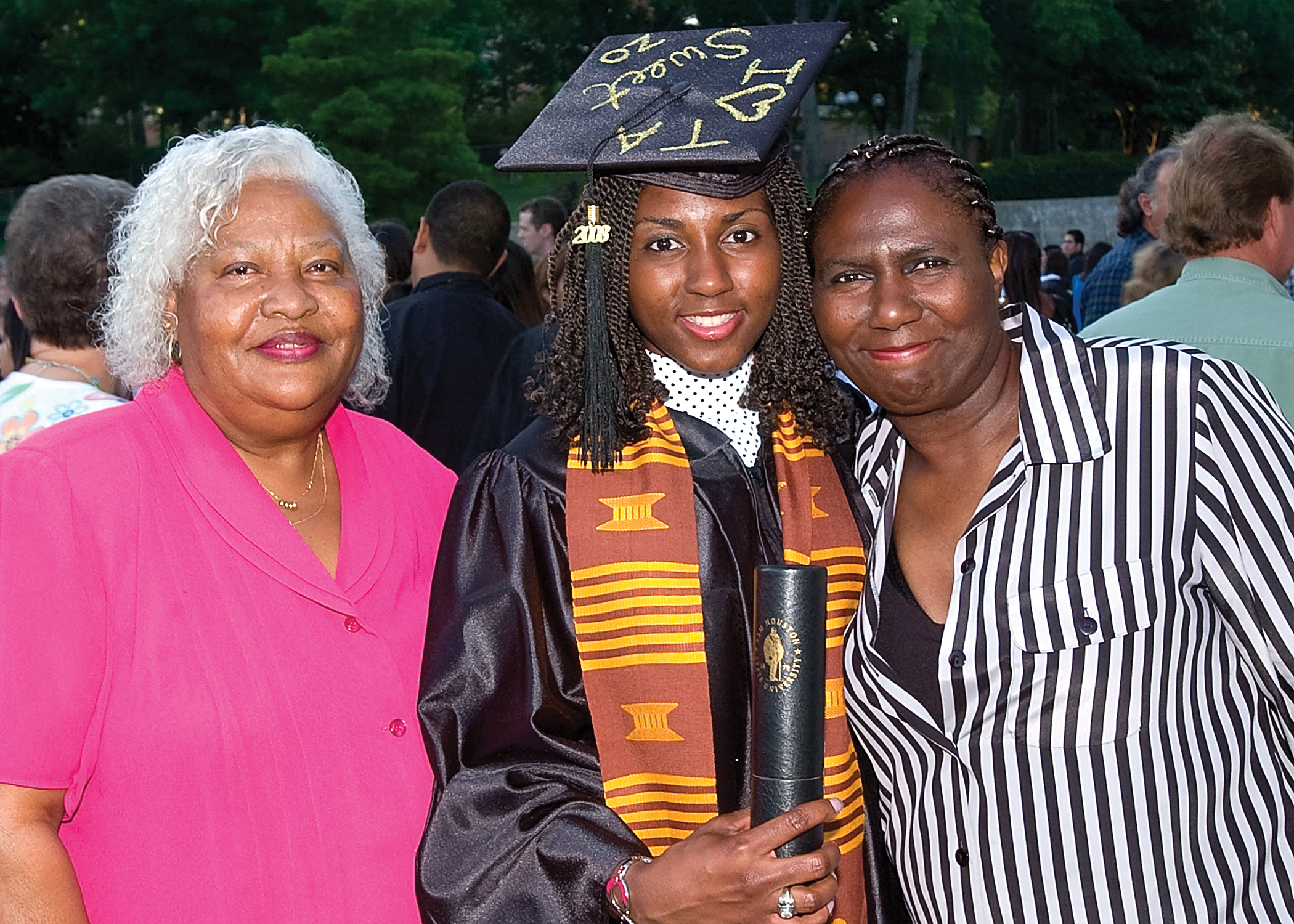 Graduate with Mom and Grandmon